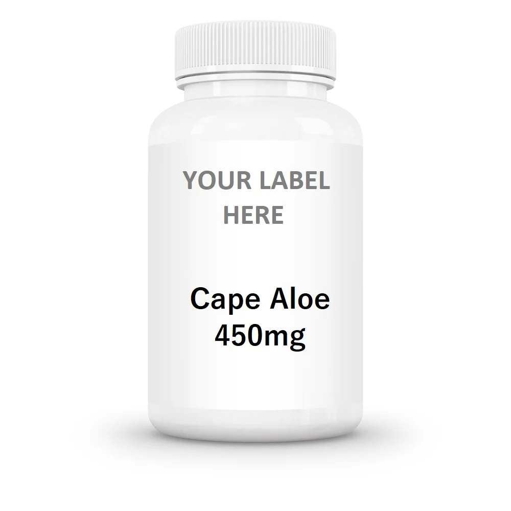 Cape Aloe Capsules 450mg GMPc Private Label 60ct Dietary Supplement