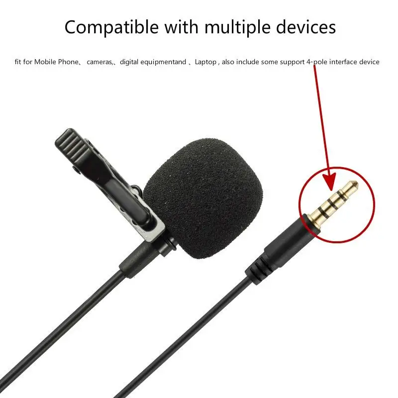 1 5 м мини петличный микрофон конденсаторный всенаправленный проводной mikrofo для телефона Ноутбук