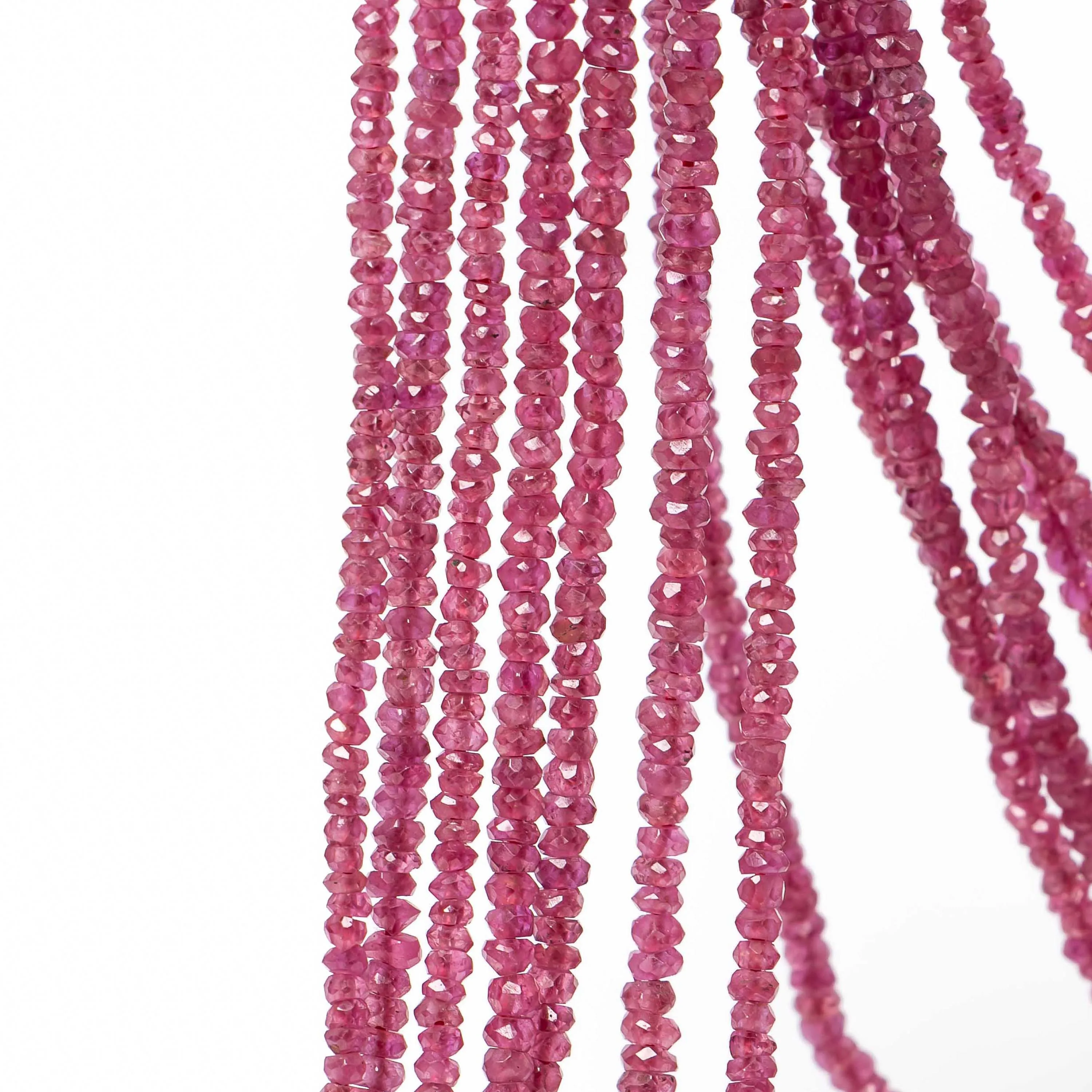 Лучшая цена бусины из драгоценных камней круглой формы с натуральным Рубином оптовая продажа бусин для изготовления ювелирных изделий