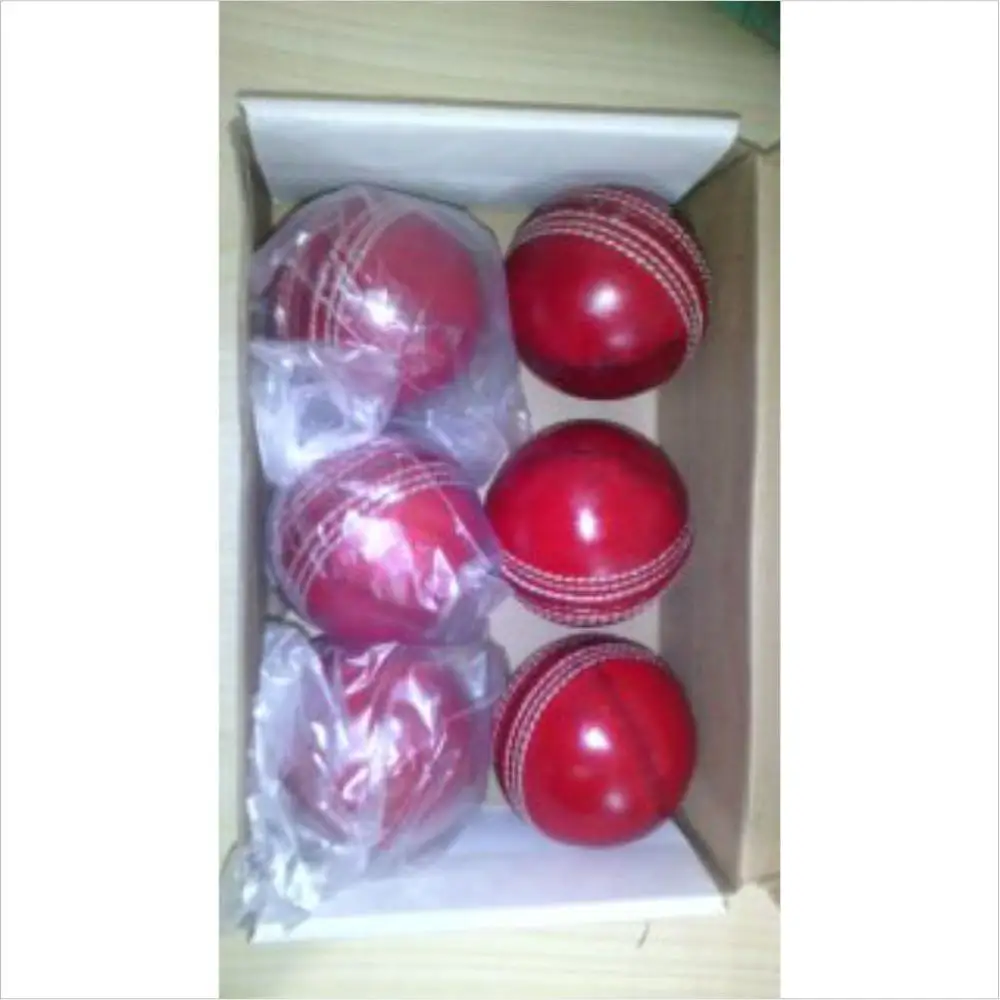 Экспортное качество мячи для крикета красные Белые и розовые из твердой кожи