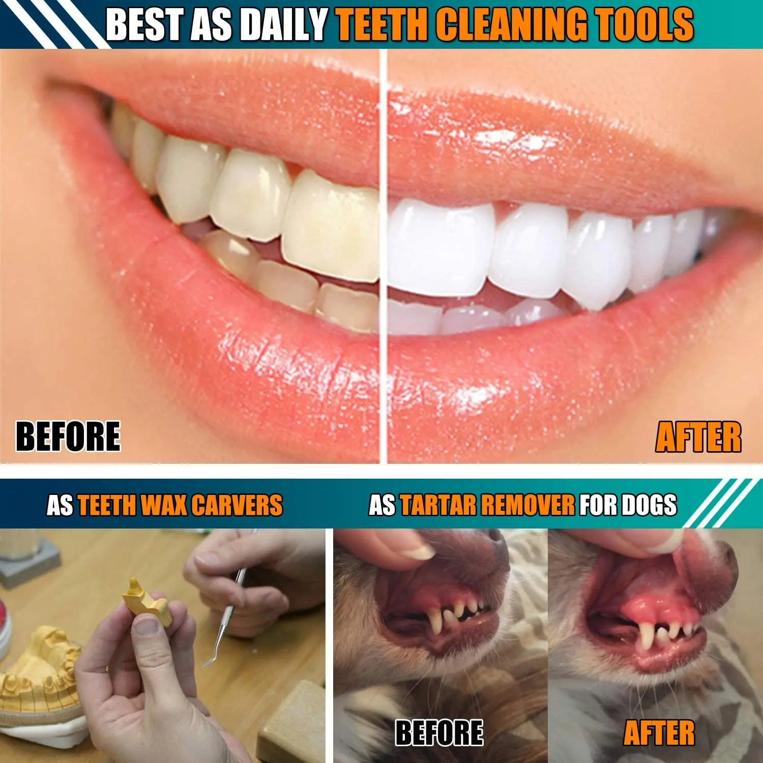 ODM OEM 2024 набор из 4 PRO зубных щупов для чистки зубов инструменты гигиены нержавеющей стали LA ELAHI оптовая продажа с завода