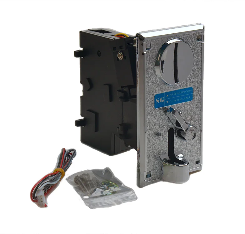 
CPU Comparable Arcade Token Coin Acceptor with Metal Front Panel Coin Acceptor for Vending Machine 