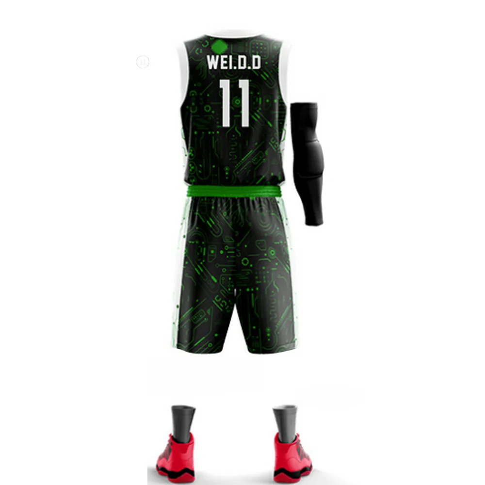 Wholesale new sportwear basket ball jersey basketball uniform with customized pattern