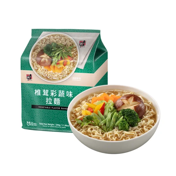 
 Рамен, лапша, суп с грибом и овощным вкусом, семейная упаковка  