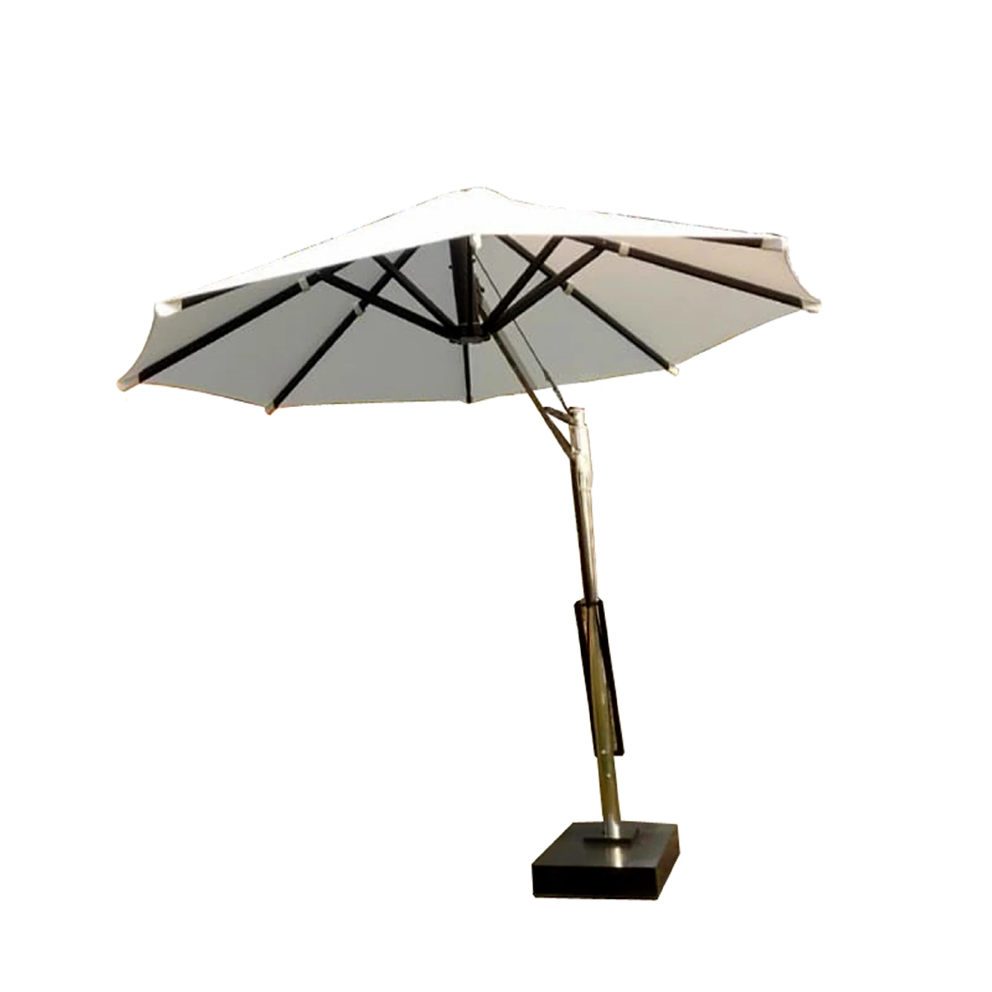 double deck outdoor umbrellas modern style stainless steel patio sun umbrellas with handle patio garden furniture