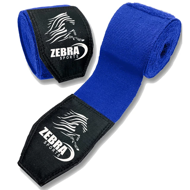 Custom Label Professional Handwraps semi Elastic Hand Wraps with Thumb Loop for Boxing, MMA, Muay Thai and Other Martial Arts 4m