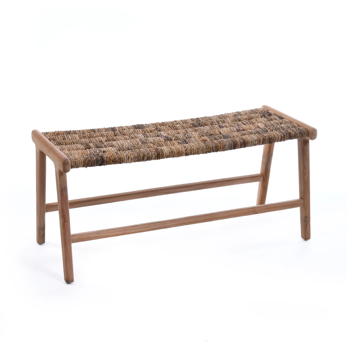 Экологически чистая деревянная скамейка, натуральная деревенская деревянная прямоугольная скамейка из листьев банана для гостиной