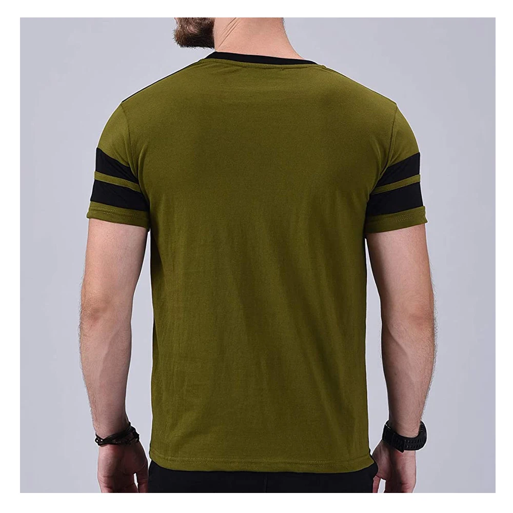 Футболки Летние тяжелые чистые хлопковые однотонные мужские футболки с коротким рукавом 280gsm 100% хлопок