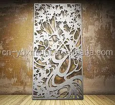 Панель для разделителя комнаты, стальная лазерная резка, 200x300 см, напольная стойка в форме листа, золотая, для помещений и улицы, для гостиной