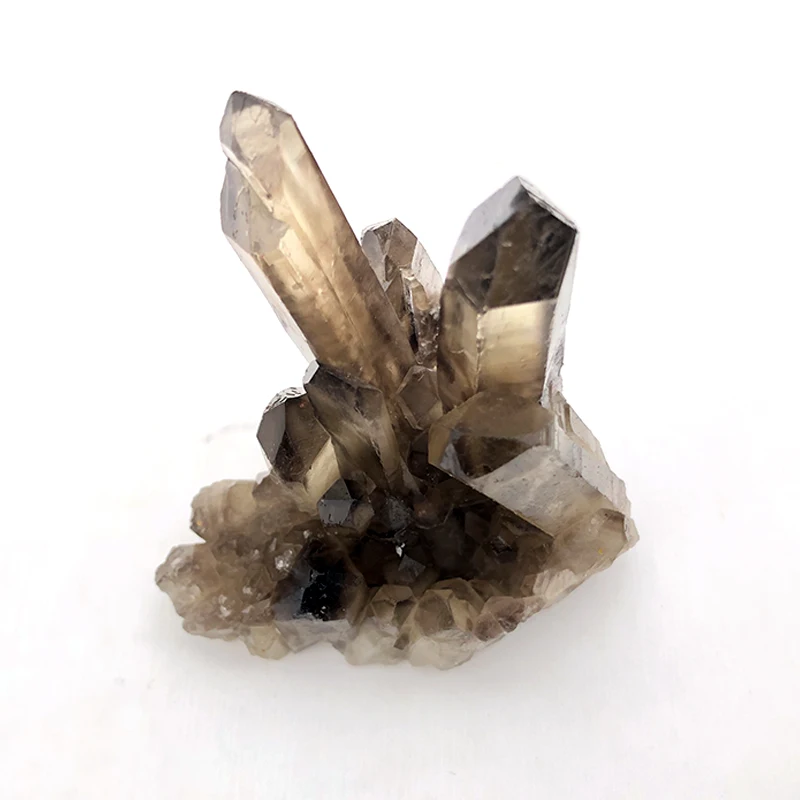 Rare Smoky Citrine Clear Quartz Crystal Cluster for Home