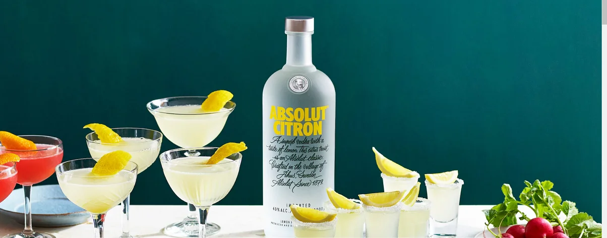 Smooth Mellow Citron 1L 40% alc./vol Sweden Flavor Vodka with Hint Lemon Peel Lime Note