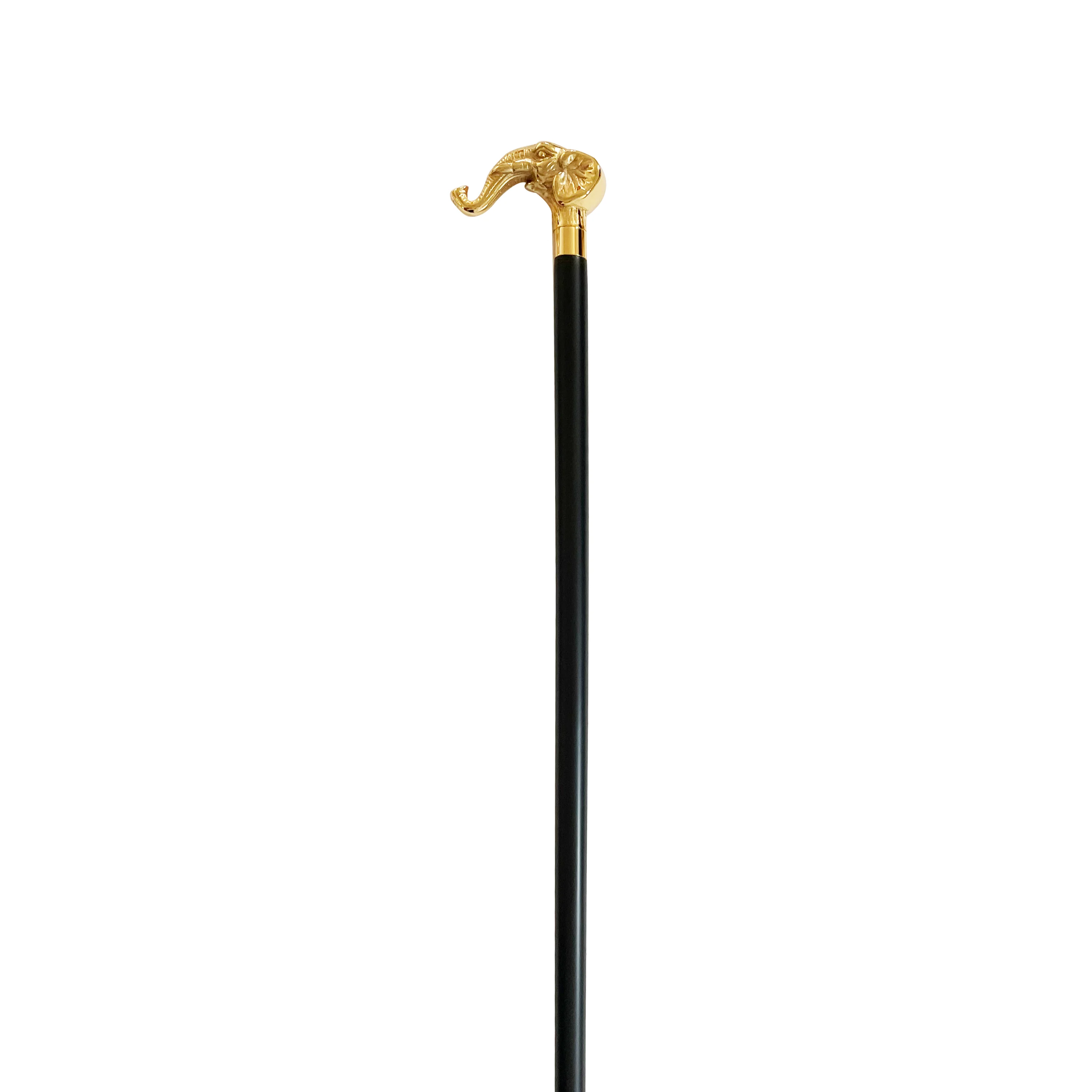 Royal gold plated carved handle walking canes