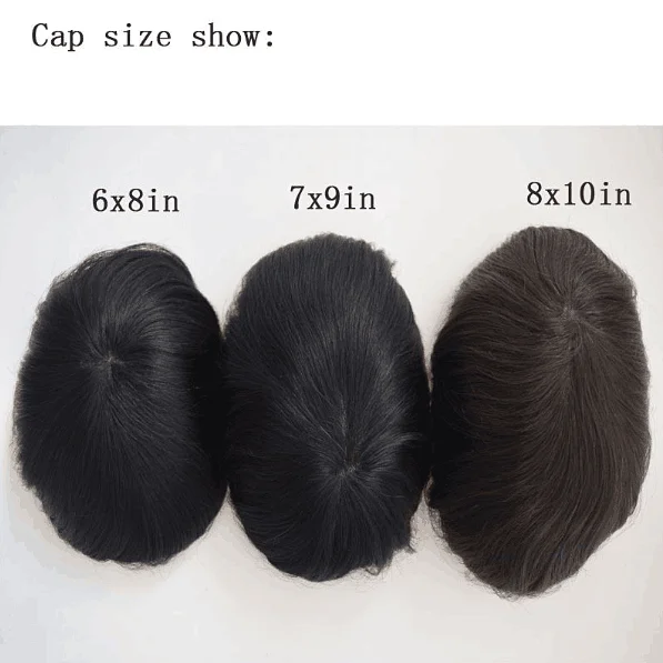 FYX men hair pieces Indian remy human hair fine mono lace toupee for men cheap price men wig pu thin skin OCT full Swiss lace