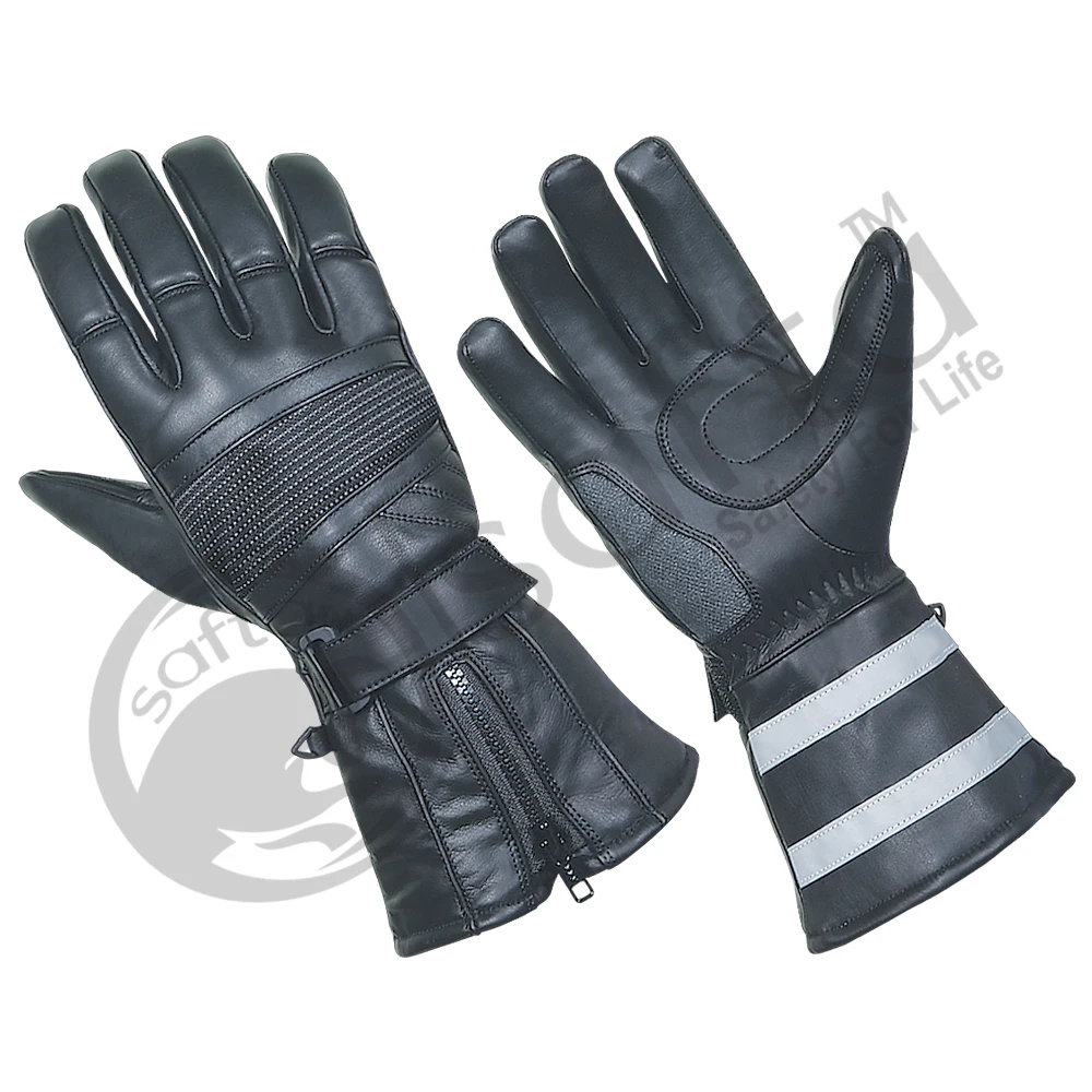 Tactical Leather Gloves Inside Waterproof And Breathable Hi-Pora Lining Anti Cut Pro biker Safety Protection Glove
