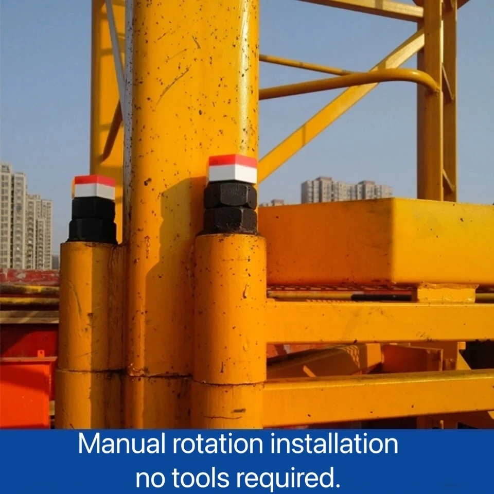 Tower crane bolt intelligent warning nut tower crane M24M30M36 standard section alarm anti-loosening luminous nut