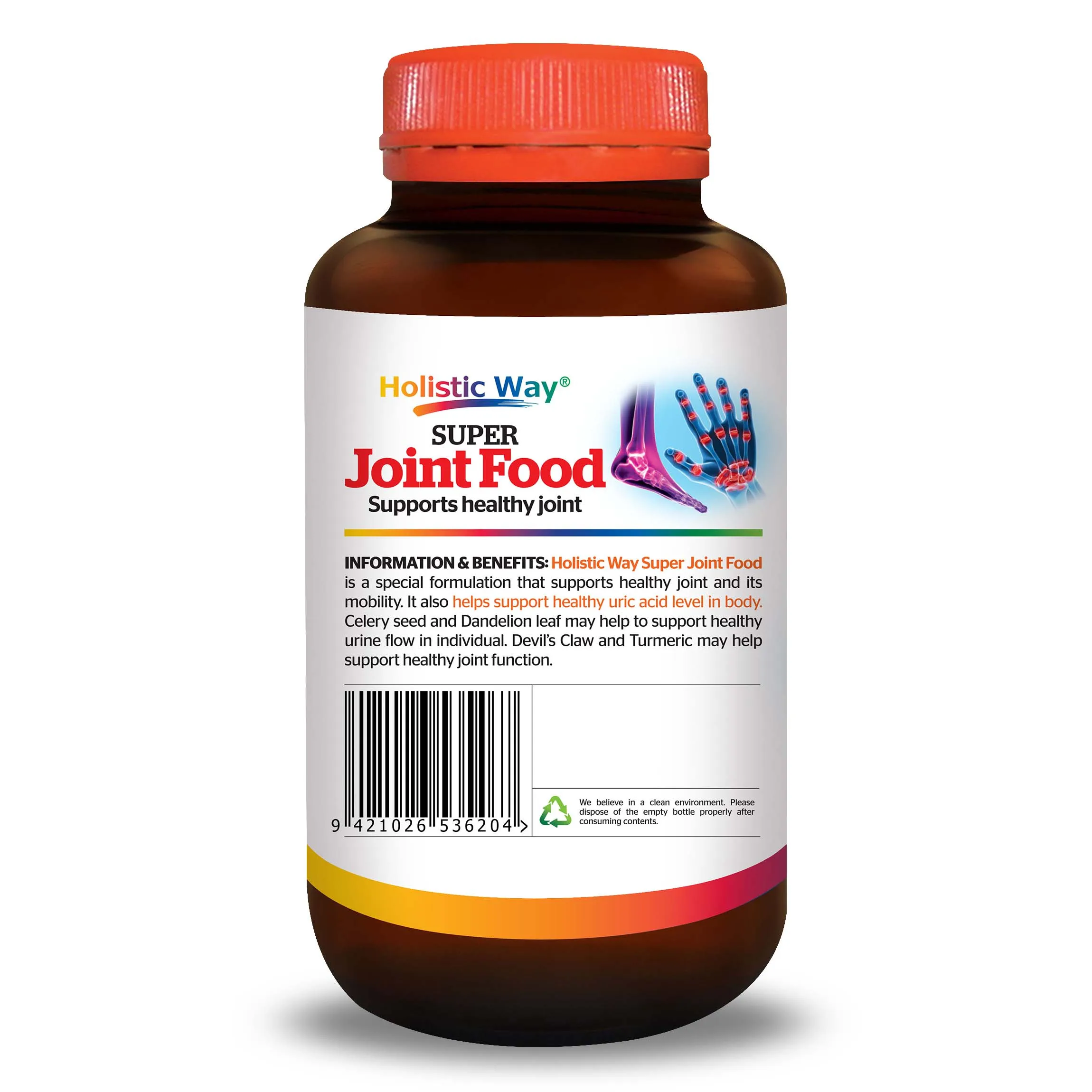 Support Healthy Joint Function Herbal Supplements Alleviate Gout & Arthritis 60 Vegetarian Capsules 54g Holistic Way