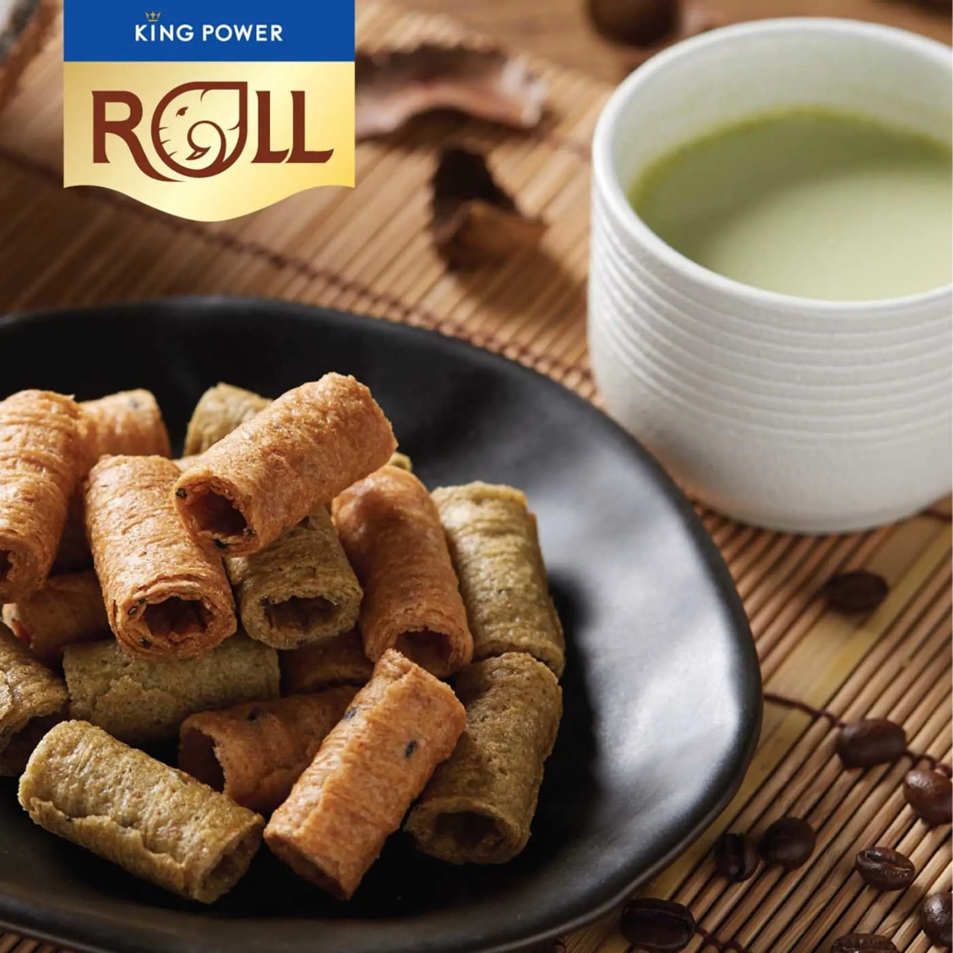 KING POWER ROLL Mixed - Sweet Coconut Crispy Rolls THAI SNACK FOR EVERYONE TO ENJOY WITH DELICIOUS TASTE