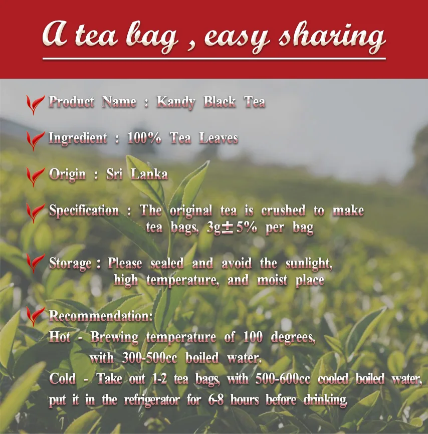 Kandy черный чай треугольные чайные пакетики из пла (10 пакетов в картонной упаковке) легко пить