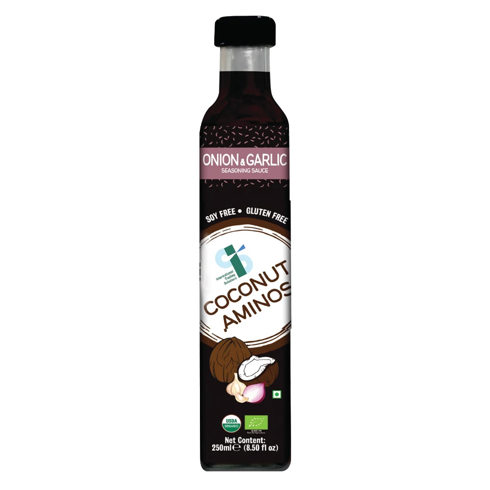 Gluten Free Wholesale Savory Taste Organic Food Grade Coconut Aminos Onion & Garlic Flavored - 250ml Origin From Sri Lanka