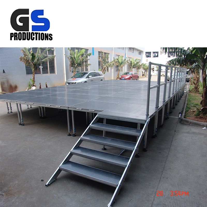 Durable 4 legs cheap portable stage platform event stage aluminum folding stage