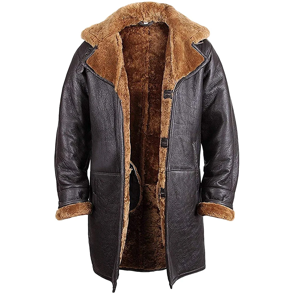 Brown Leather Coats for Men - Brown Real Lambskin Mens Leather Coat  Real Leather Jacket Coats