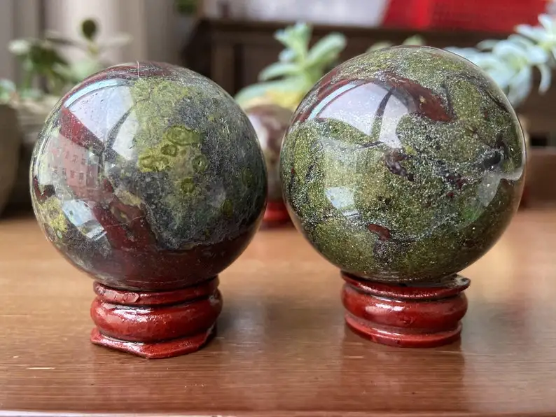 Gemstone Sphere Dragon Blood Ball Healing Crystal Stones for Decoration Feng Shui Love Ball & Globe Art Alfazal Agate Polished