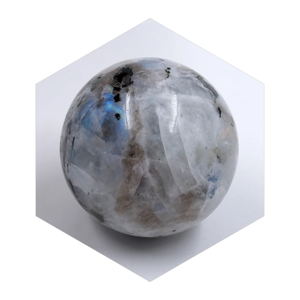 Best selling Rainbow Moonstone Sphere Wholesale Gemstone Spheres Bulk Crystals Balls for fountain decorations for home garden