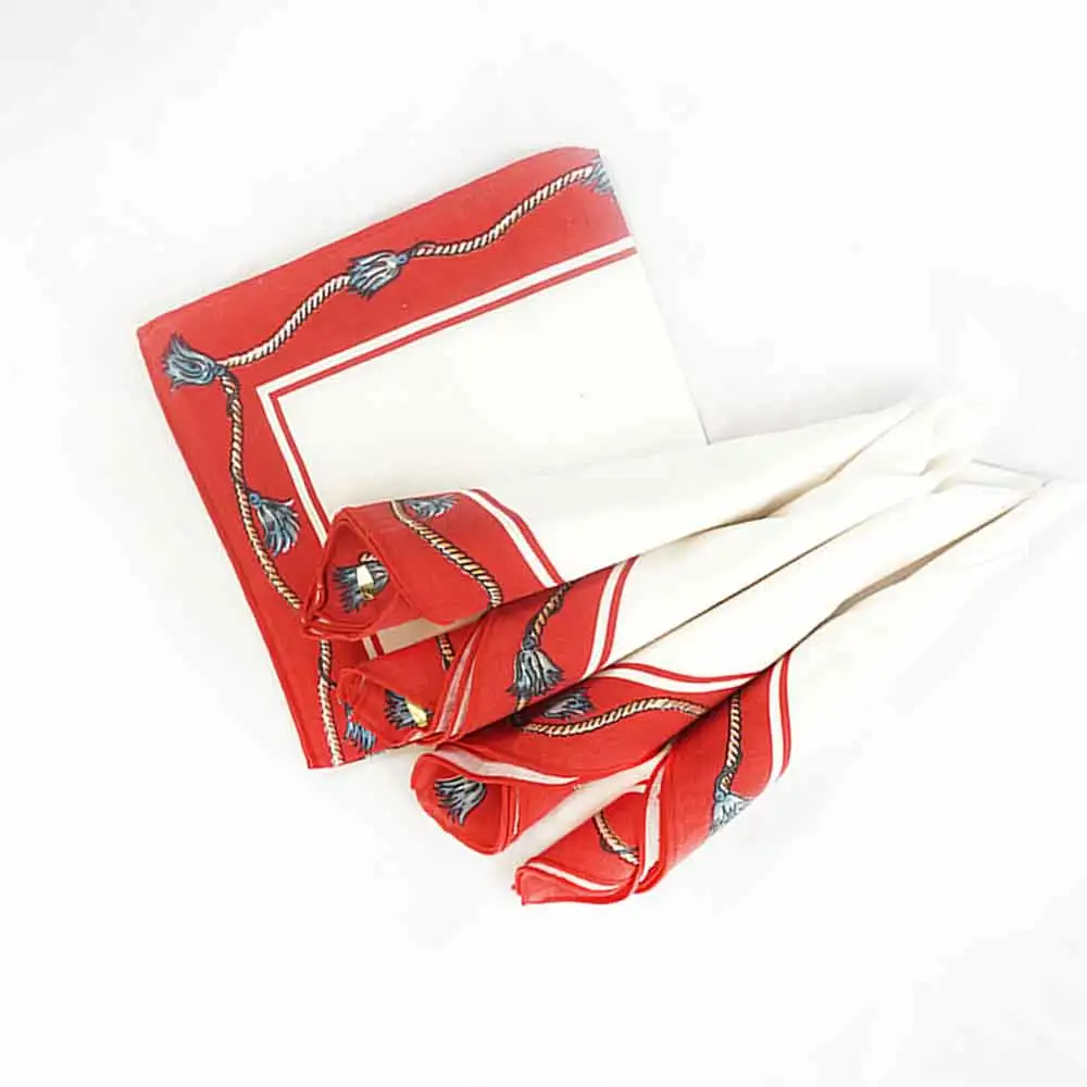 Тканевые салфетки с принтом hemstitch для декора