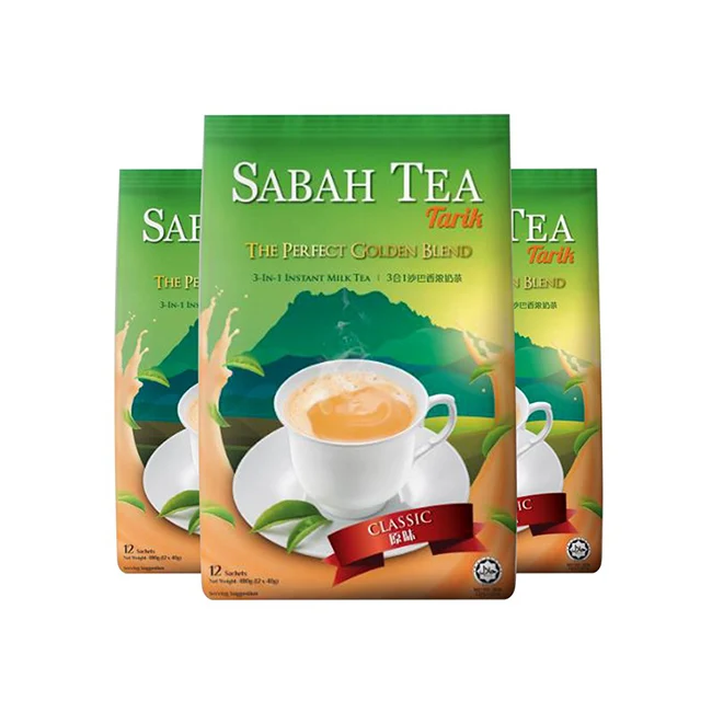 Premium Quality Sabah Tea Teh Tarik Classic Original Premix Tea with Strong Aroma Smooth Texture Malaysia Local Drink