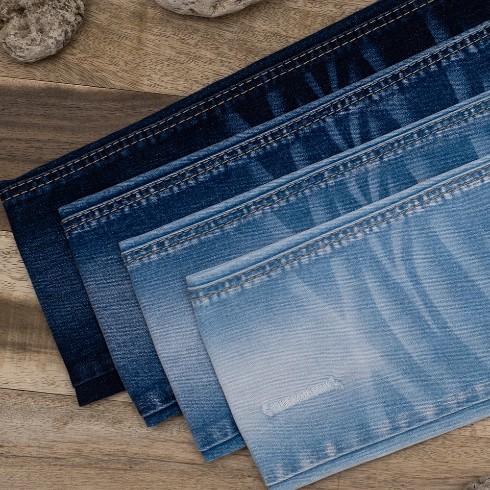 New Product Black Embroidered Denim Floral Lace Fabric