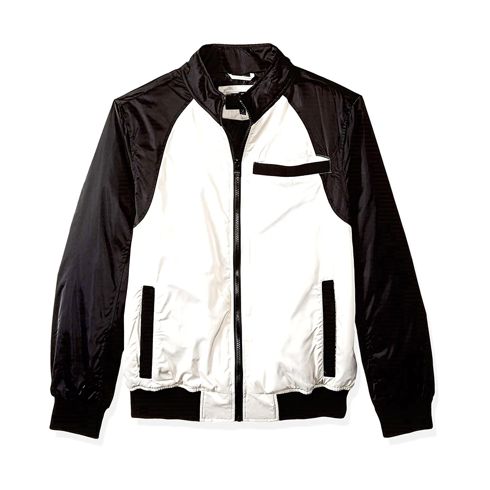 Лучшее качество, оптовая продажа, мужская зимняя куртка-бомбер из 100% полиэстера, атласа, бейсбольная куртка