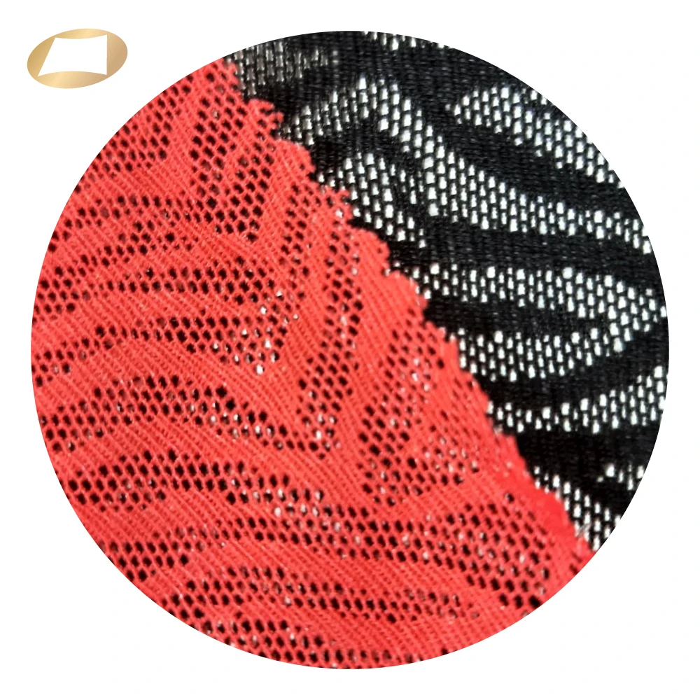 Animal print lace polyamide spandex jacquard fabric for dress