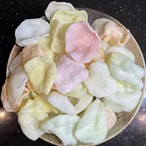 Хрустящие крекеры в розницу, красочные необработанные креветки, чипсы, крекеры, закуска для морепродуктов, здоровая Ms. Люси + 84 929 397 651