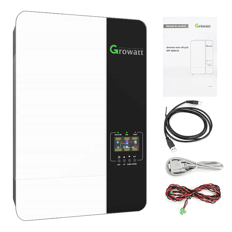 Integrated MPPT Growatt SPF 3500 5000 ES 3KW 5KW Power 48VDC 230VAC Off Grid Solar Energy Storage Pure Sine Wave Hybrid Inverter