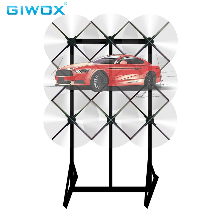Giwox sync hologram fan with Floor stand bracket 3D led fan holographic display 3d hologram fan for exhibition advertising