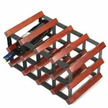 Buy Online Best Handmade Solid Oak Traditional Wooden Wine Rack with New Design and Great Prices made in India