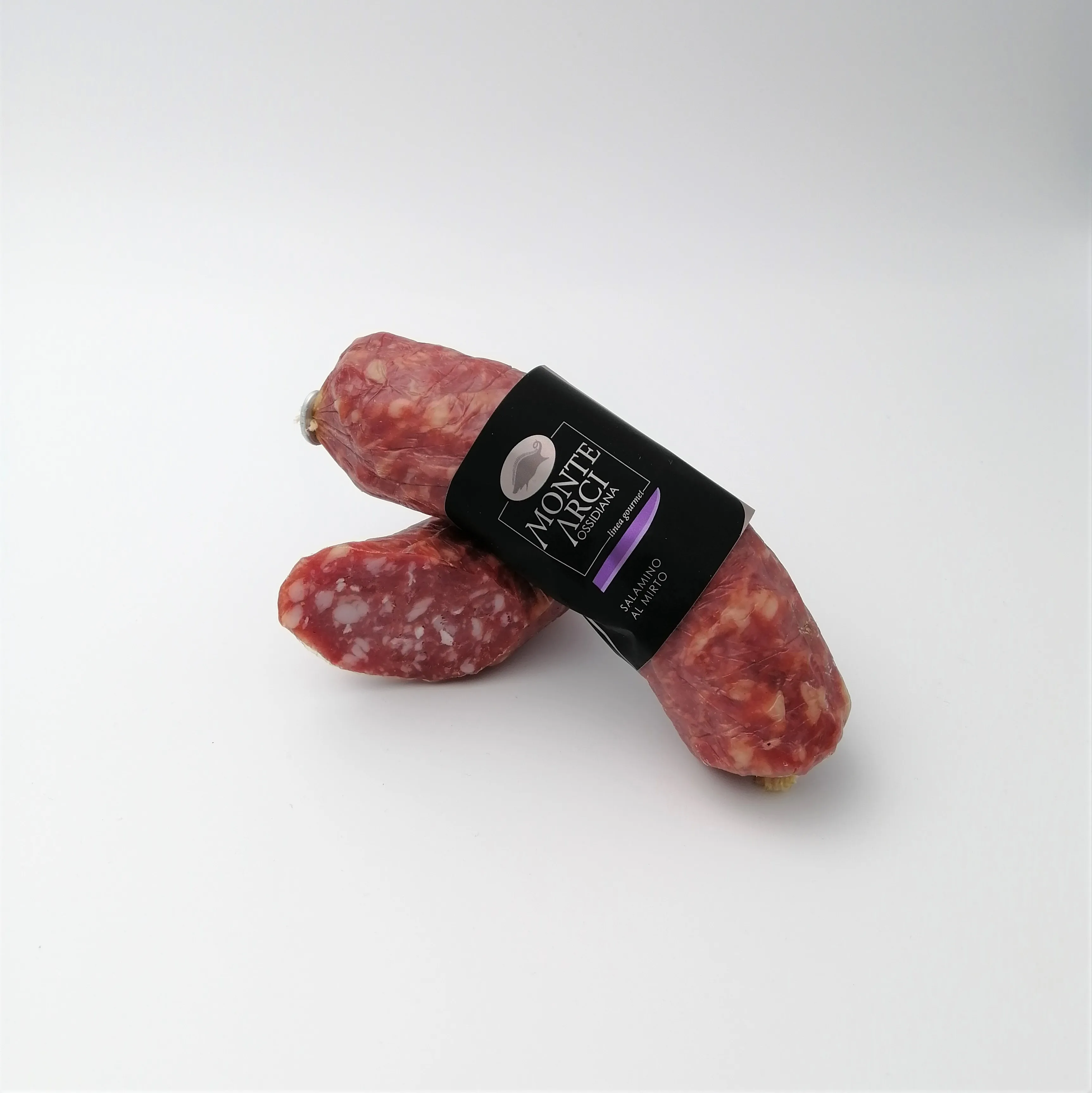 Typical Sardinian cured PORK MYRTLE SMALL SALAMI for importers