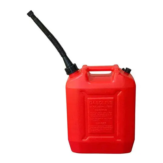 KP Kool Products 2.6 Galloon Gas Can With One Long Black Spout Stainless Steel Filter - Red (10 L)