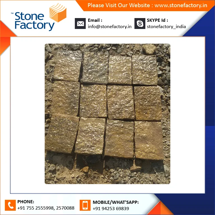 100% натуральный камень для парковки и подъездной дорожки высококачественный желто-коричневого цвета разные камни с индивидуальным размером