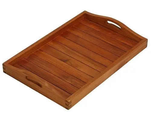 wholesale custom Eco-friendly top quality  Handcrafted natural wooden  serving tray for home restaurants hotel from India.