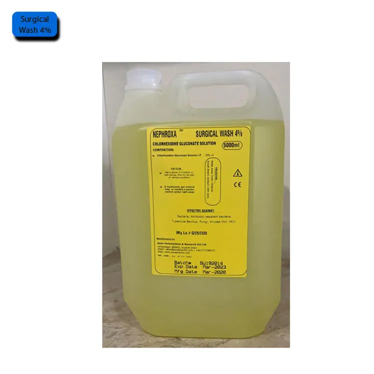Globally Selling Chlorhexidine Gluconate Contain Surgical Liquid Solution