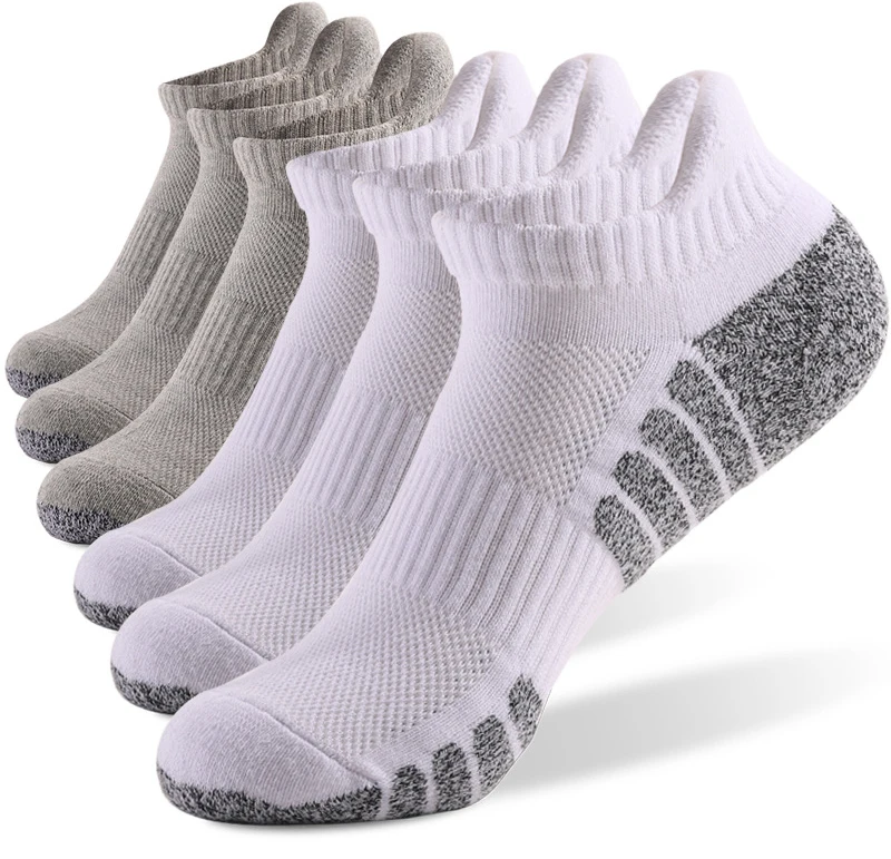 Embroidered Running Sport Padded Compression Ankle Custom Logo Socks