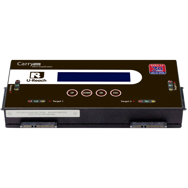 1 to 3 High Speed Duplicator & Data Eraser for 2.5 SATA HDD SSD 3.5 SATA HDD SSD