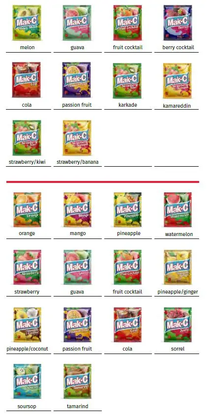 
Instant Powder Drink Assorted 