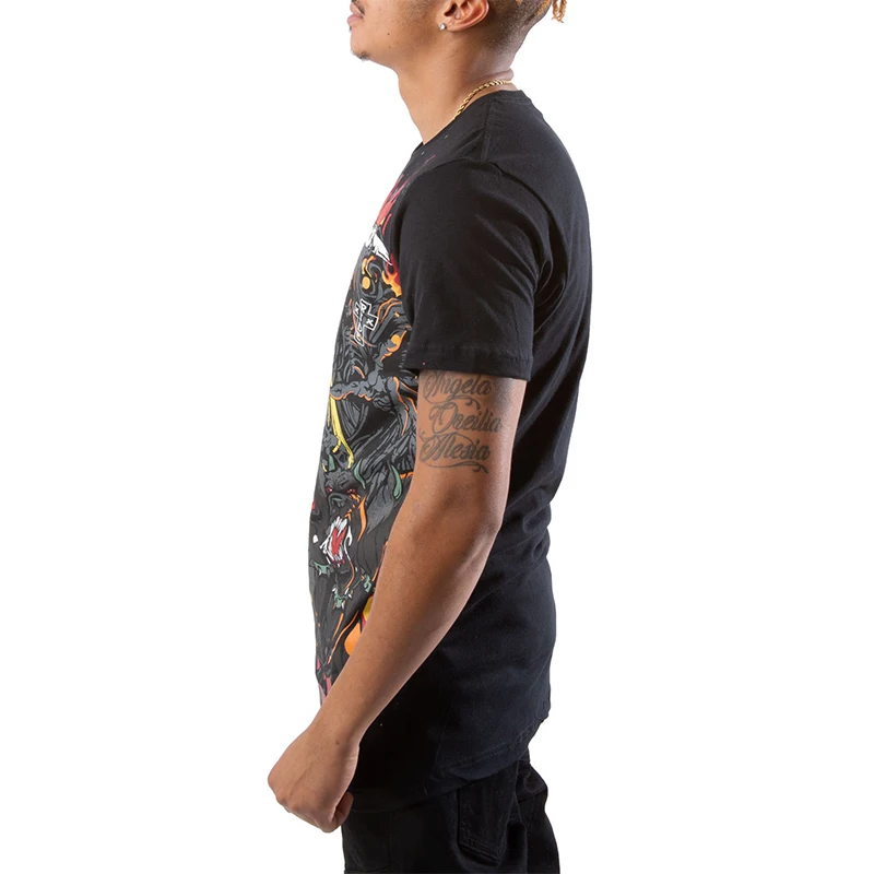 Футболка мужская с графическим логотипом дышащая хлопковая рубашка коротким рукавом 3d Dtg большие размеры