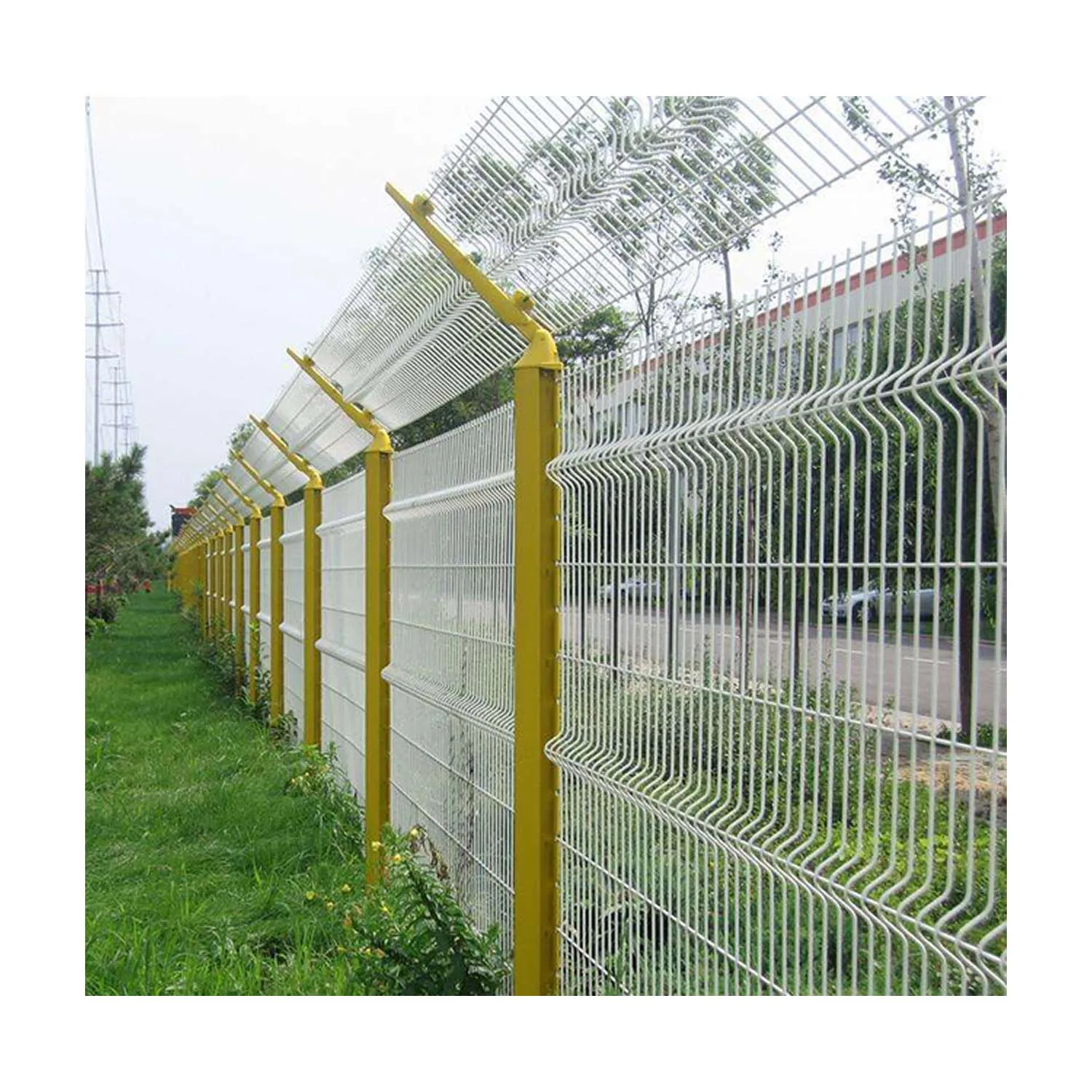 PVC Coated security fencing Housing Fencing HSE-C126 model finishing frame type metal packaging safe for export