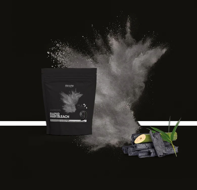 Made in Italy hair products dust free rapid bleaching powder with activated charcoal