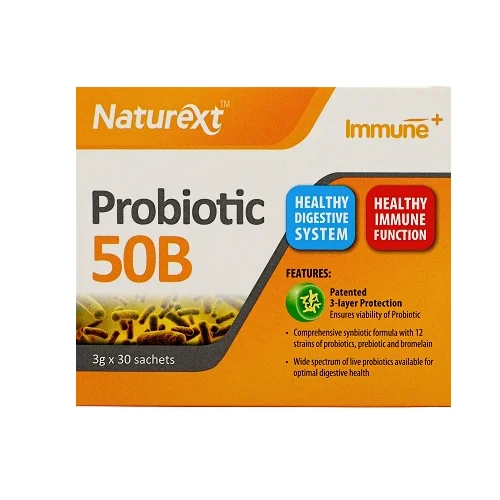 Naturext Probiotic 50B Powder With High Potency 50 Billion CFU 12 Strains Probiotic Serve As Dietary Fiber