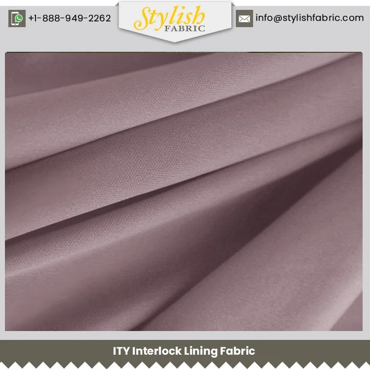 Beige-135  Interlock Lining Stretch Fabric 100% Polyester - Style 13100