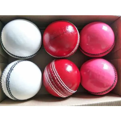 Экспортное качество мячи для крикета красные Белые и розовые из твердой кожи